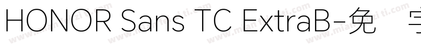 HONOR Sans TC ExtraB字体转换